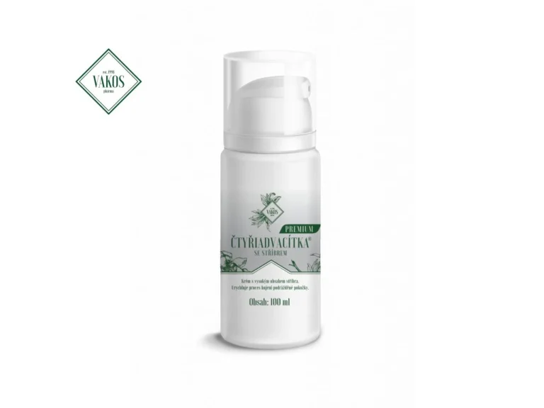 VAKOS PREMIUM"24" s KOLOIDNÝM STRIEBROM 100ml  KRÉM NA AKNÉ A PODRÁŽDENÚ POKOŽKU