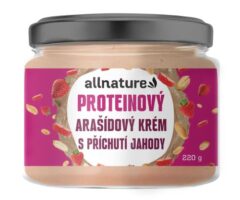 ALLNATURE  Arašidový proteínový krém – príchuť jahoda 220 g