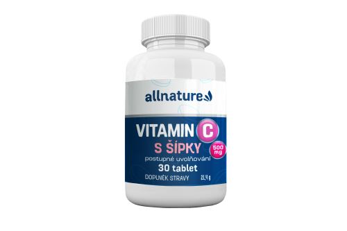 ALLNATURE Vitamín C s šípky 500 mg 30 tbl.